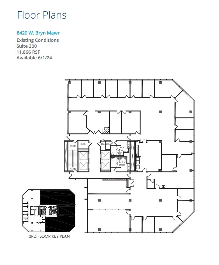 8410 W Bryn Mawr Ave, Chicago, IL à louer Plan d’étage- Image 1 de 1