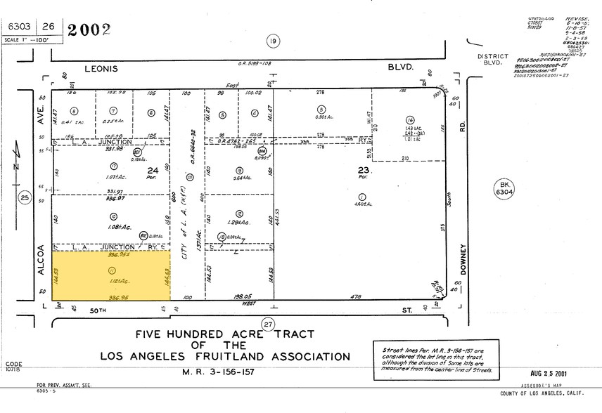 3317 E 50th St, Vernon, CA for lease - Plat Map - Image 3 of 4