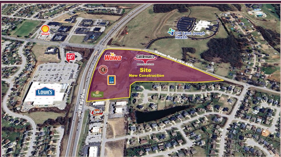1281 Keene Rd, Nicholasville, KY à louer - Aérien - Image 2 de 18