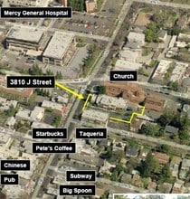 3810 J St, Sacramento, CA - AERIAL map view