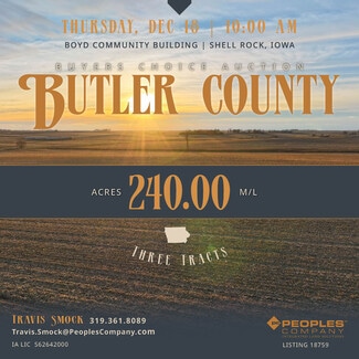 Plus de détails pour Ridge Avenue/230th Street, Clarksville, IA - Terrain à vendre