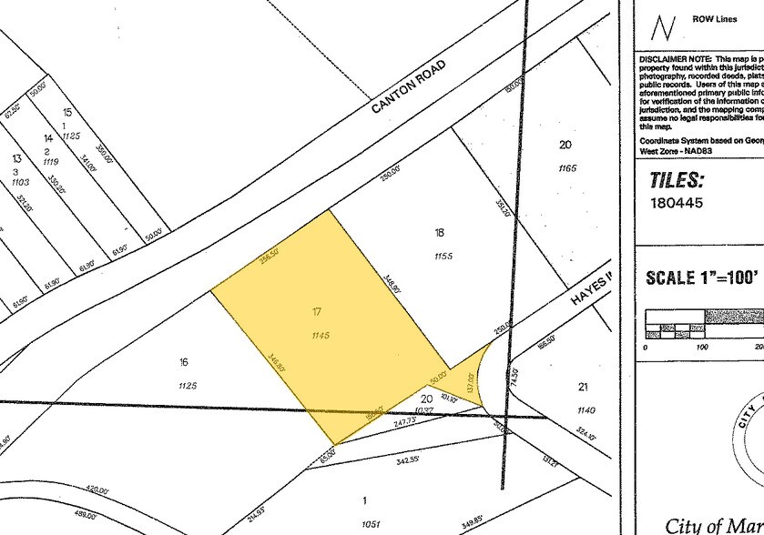 1145 Hayes Industrial Dr, Marietta, GA à vendre - Plan cadastral - Image 3 de 15