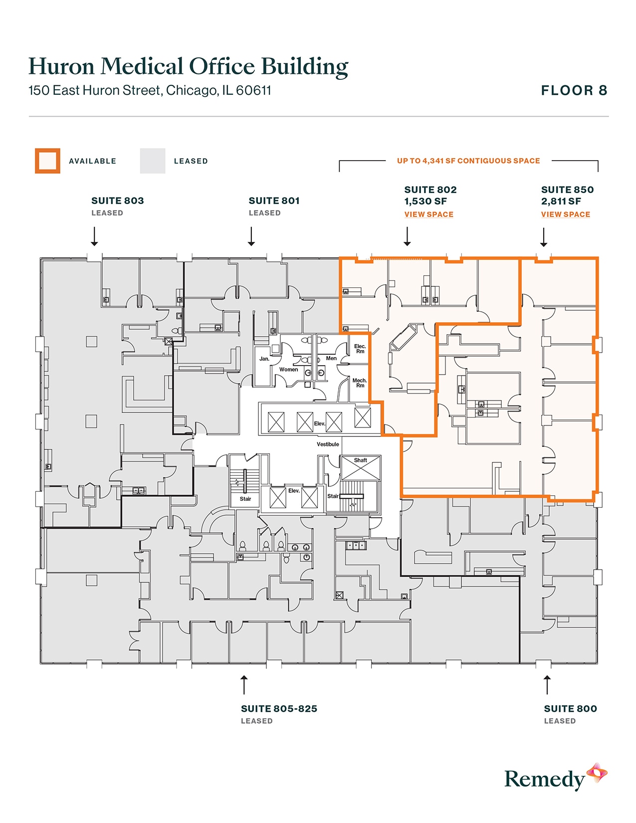 150 E Huron St, Chicago, IL à louer Plan d’étage- Image 1 de 1