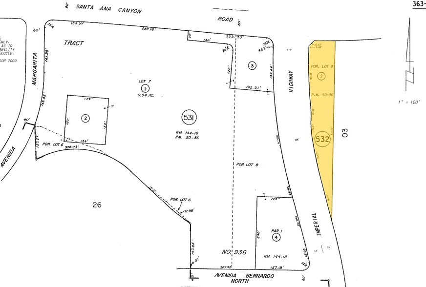 132-144 S Imperial Hwy, Anaheim, CA for sale - Plat Map - Image 2 of 3