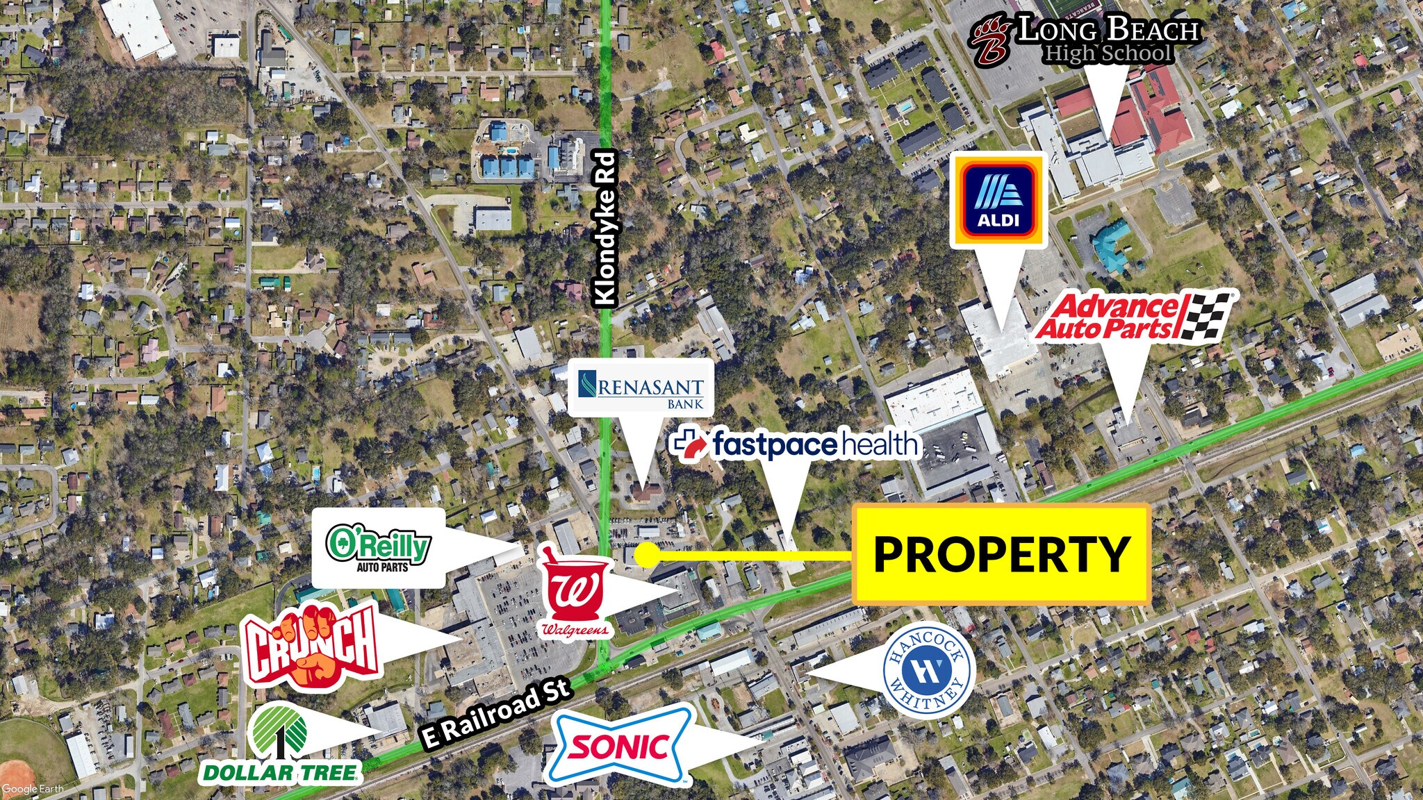 18010 Pineville Rd, Long Beach, MS à louer Aérien- Image 1 de 3