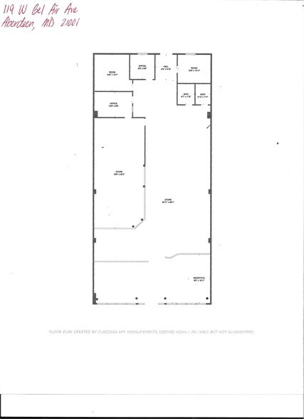 119 W Bel Air Ave, Aberdeen, MD à louer - Plan de site - Image 1 de 3