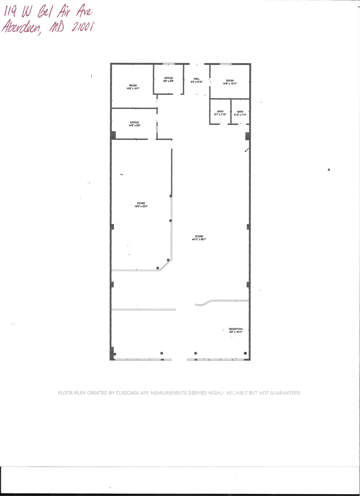 119 W Bel Air Ave, Aberdeen, MD for lease Site Plan- Image 1 of 4