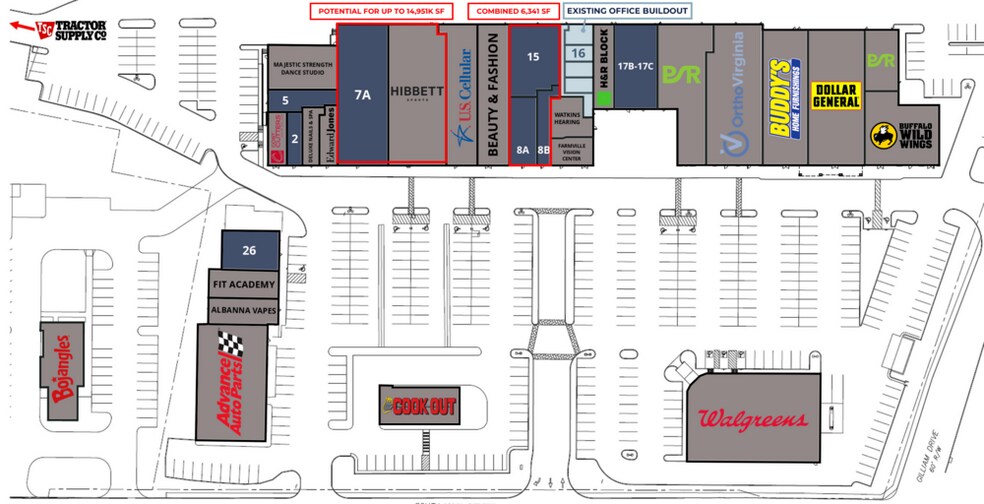 1403-1439 S Main St, Farmville, VA à louer - Photo du bâtiment - Image 2 de 12