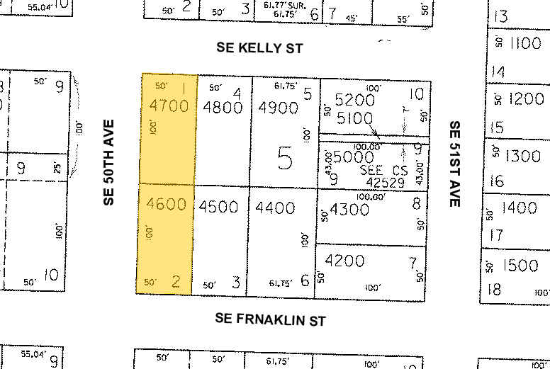 3210-3236 SE 50th Ave, Portland, OR for lease - Plat Map - Image 2 of 4