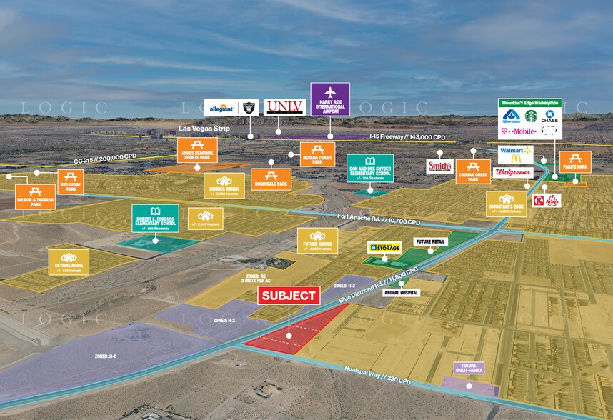 SEC Blue Diamond & Hualapai, Las Vegas, NV à vendre - Photo du bâtiment - Image 2 de 5