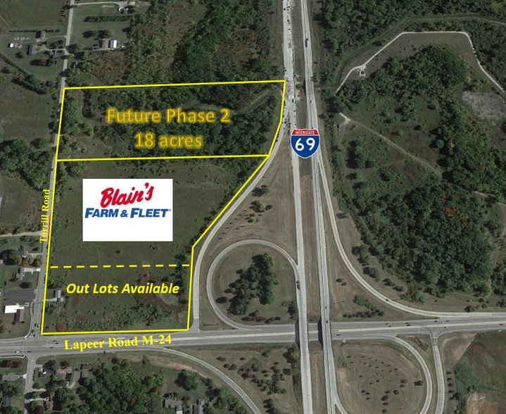 M-24, Lapeer, MI à louer - Aérien - Image 1 de 4