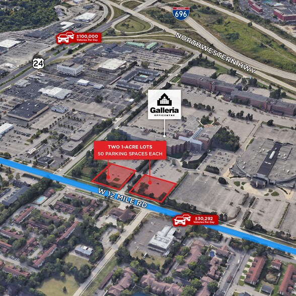 300 Galleria, Southfield, MI à vendre - Aérien - Image 2 de 3
