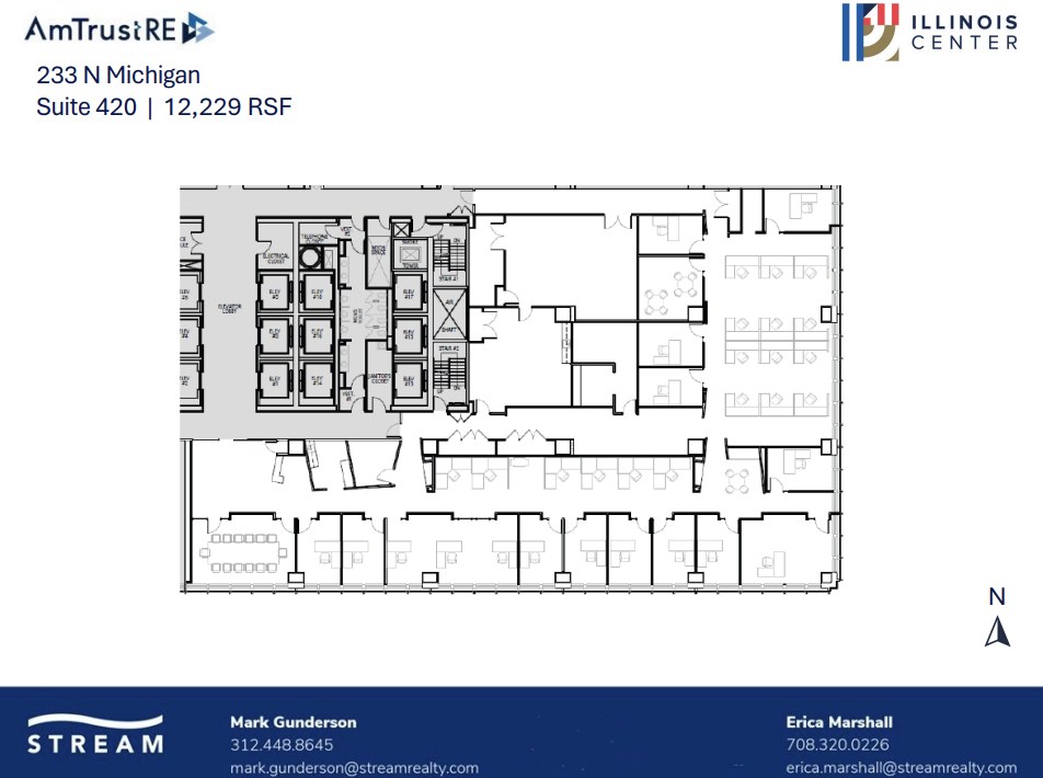 233 N Michigan Ave, Chicago, IL à louer Plan d  tage- Image 1 de 1