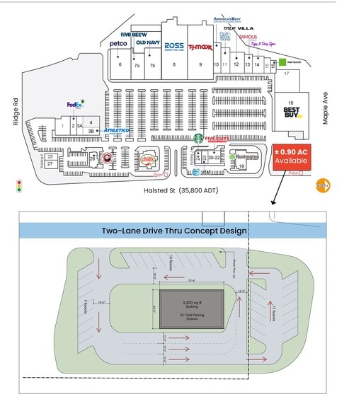 17750 Halsted St, Homewood, IL à vendre - Plan de site - Image 2 de 2