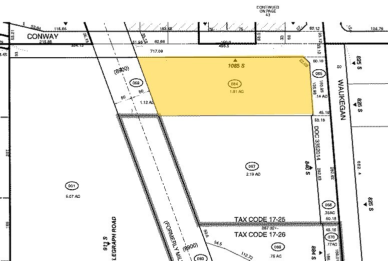 810 S Waukegan Rd, Lake Forest, IL for lease - Plat Map - Image 3 of 4
