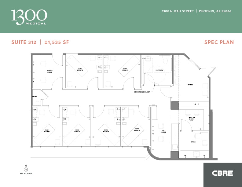 1300 N 12th St, Phoenix, AZ for lease Floor Plan- Image 1 of 1