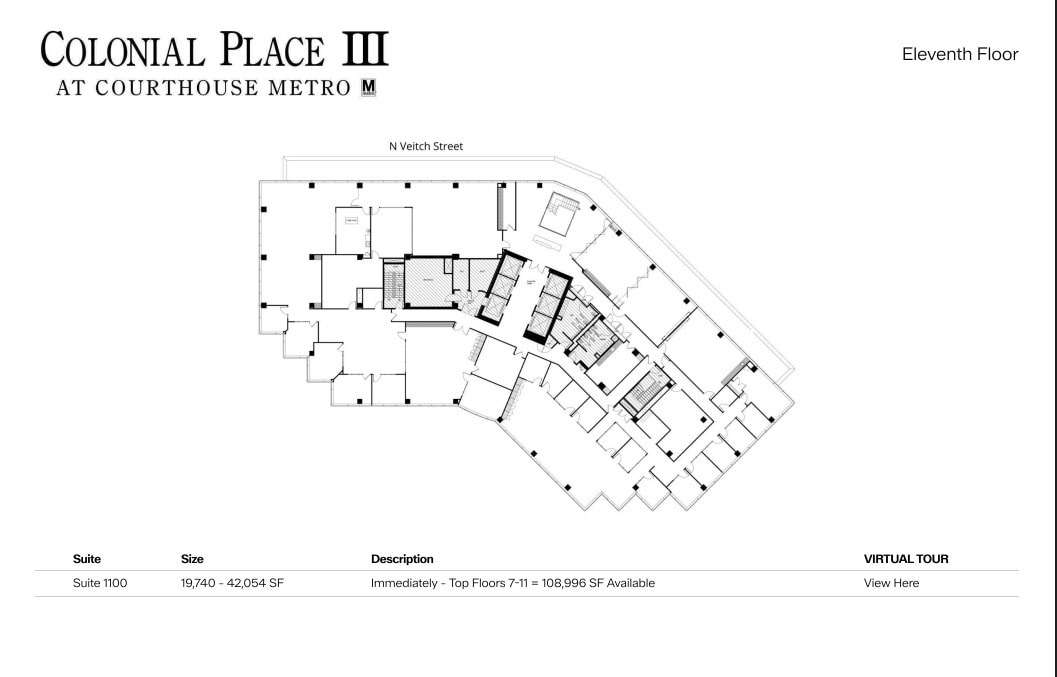 2111 Wilson Blvd, Arlington, VA for lease Floor Plan- Image 1 of 1