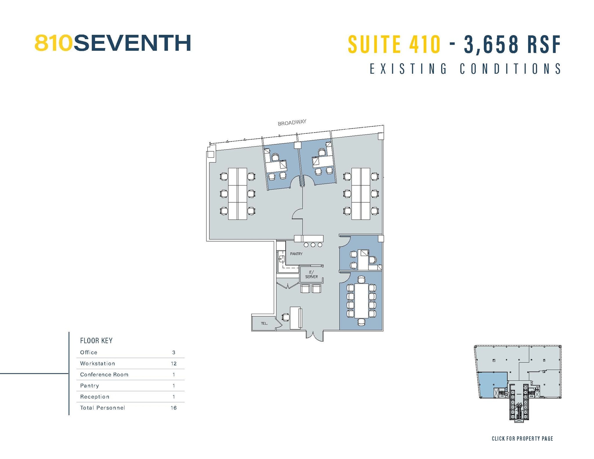 810 Seventh Ave, New York, NY à louer Plan d’étage- Image 1 de 1