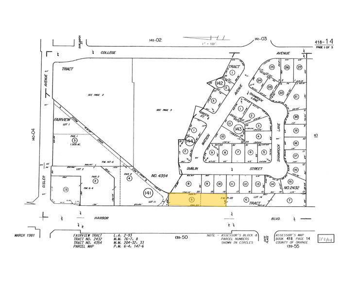 3130 Harbor Blvd, Costa Mesa, CA à vendre - Plan cadastral - Image 3 de 3
