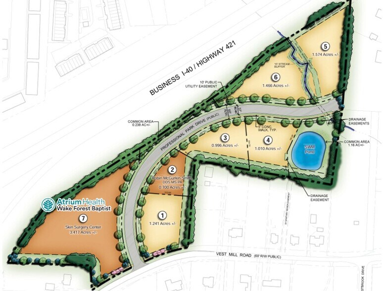 000 Vest Mill Rd, Winston-Salem, NC à vendre - Plan de site - Image 2 de 2