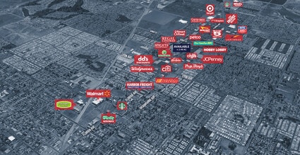 W Florida Ave & Kirby St, Hemet, CA - Aerial  map view