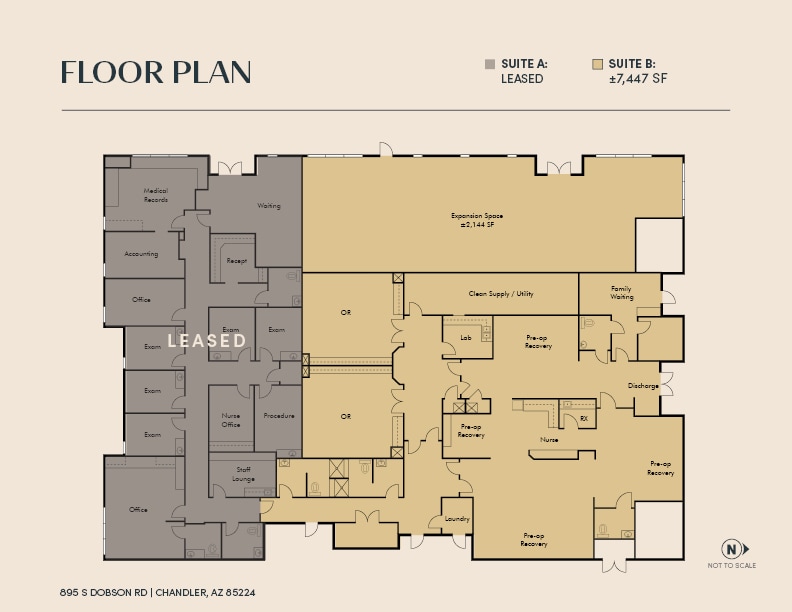 895 S Dobson Rd, Chandler, AZ à louer Plan d’étage- Image 1 de 2