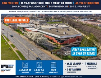 Plus de détails pour 301 E Sample St, South Bend, IN - Industriel à louer