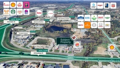 2615 W Broadway St, Ardmore, OK - AERIAL  map view