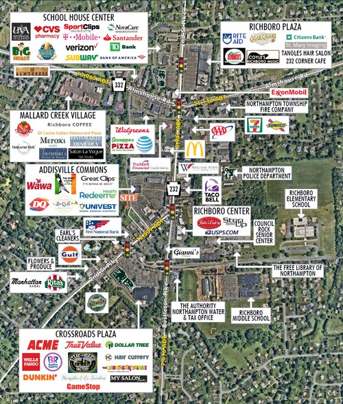 862 2nd Street Pike, Richboro, PA à louer - Aérien - Image 3 de 3