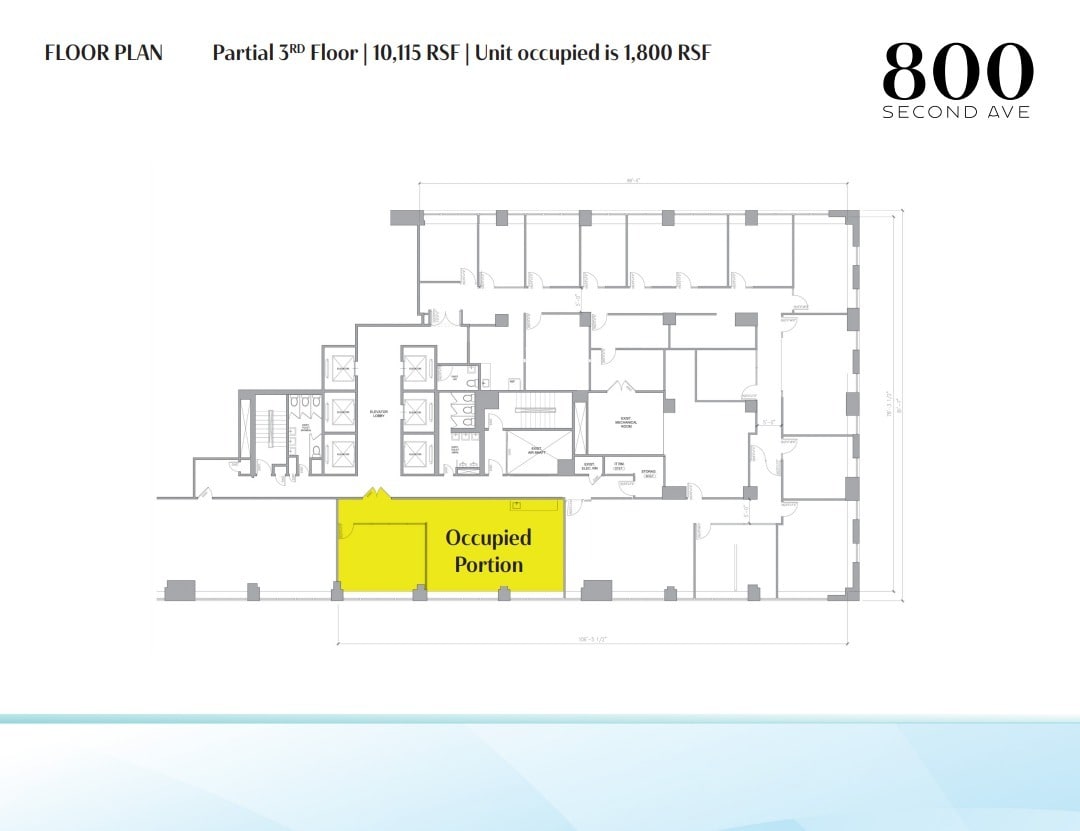 800 Second Ave, New York, NY 10017 - Unit 3rd -  - Floor Plan - Image 1 of 5