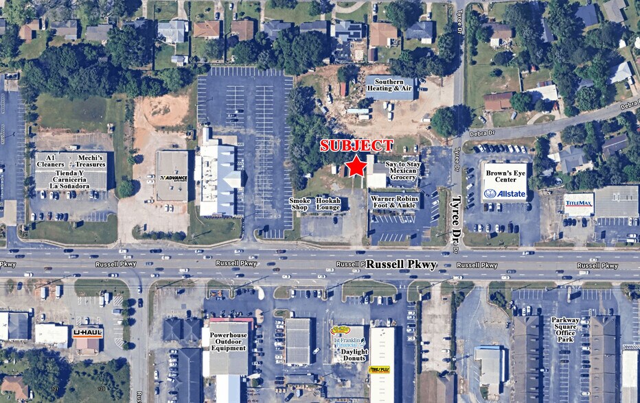 1204 Russell Pky, Warner Robins, GA à louer - Aérien - Image 3 de 4