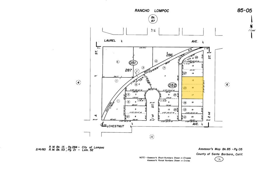 311-315 N Second St, Lompoc, CA for sale - Plat Map - Image 2 of 19