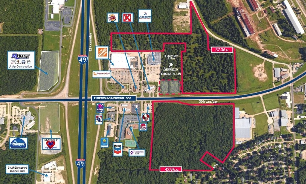 Bert Kouns Industrial Loop, Shreveport, LA for sale - Plat Map - Image 2 of 2