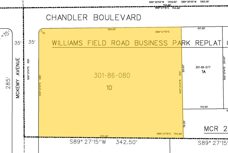 6437 W Chandler Blvd, Chandler, AZ for lease - Plat Map - Image 2 of 11