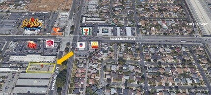 14405 S Vermont Ave, Gardena, CA - Aérien  Vue de la carte