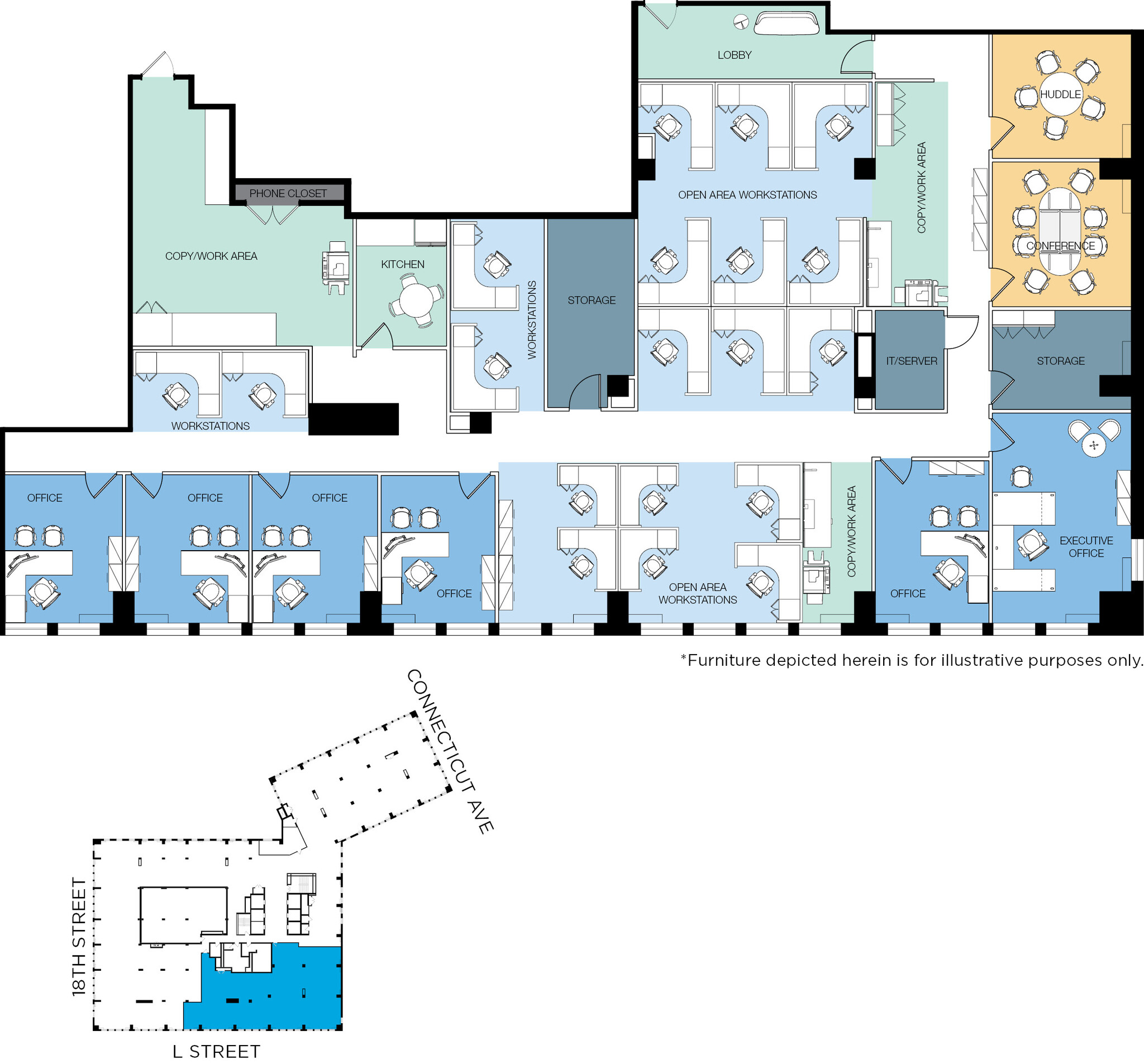 1120 Connecticut Ave NW, Washington, DC for lease Floor Plan- Image 1 of 1