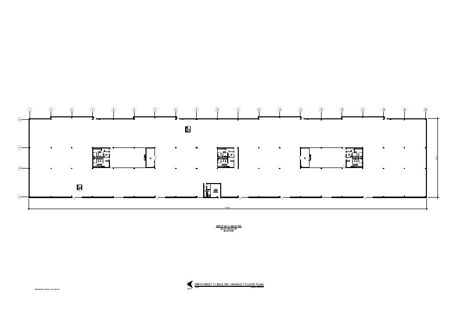 25510 W 11 Mile Rd, Southfield, MI à louer Plan d  tage- Image 1 de 1