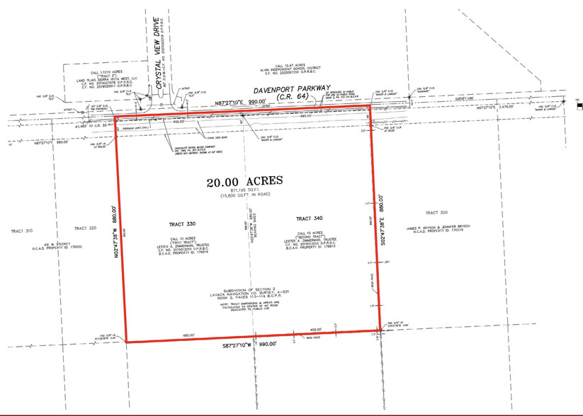 CR 64, Rosharon, TX à vendre - Plan cadastral - Image 3 de 3