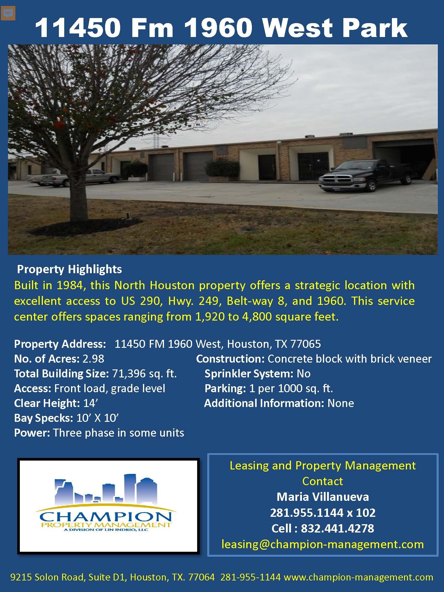 11450 FM 1960 Rd W, Houston, TX à louer Photo principale- Image 1 de 2