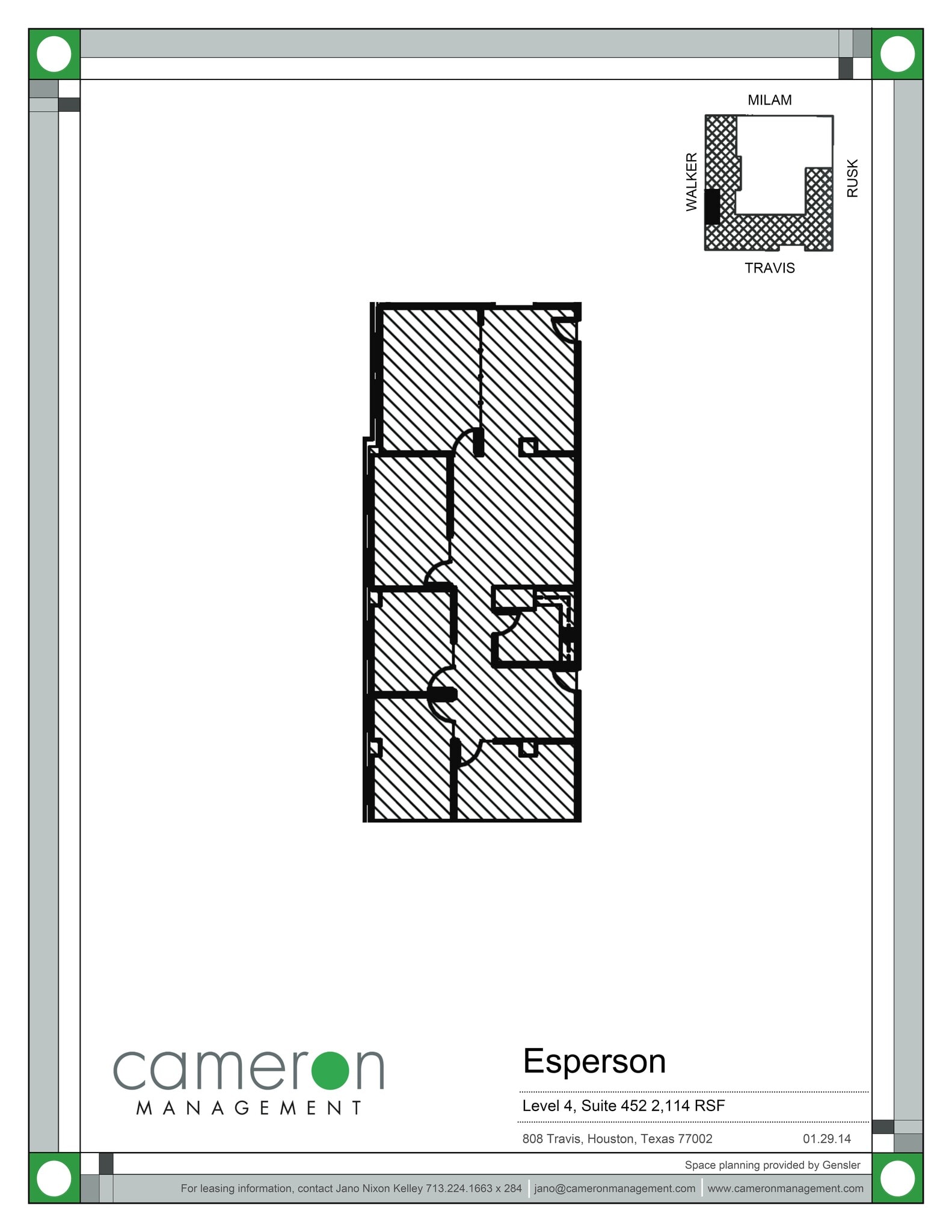 808 Travis St, Houston, TX à louer Plan de site- Image 1 de 1