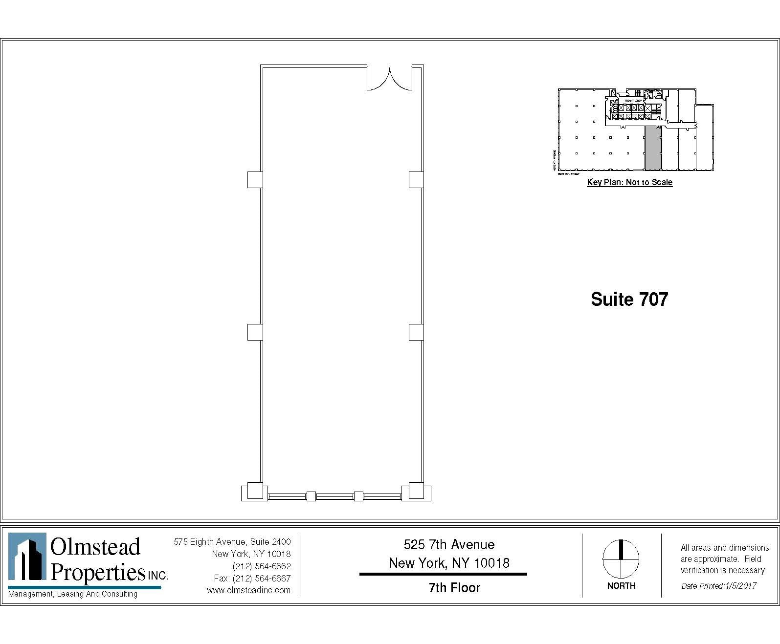525 Seventh Ave, New York, NY à louer Plan d’étage- Image 1 de 2