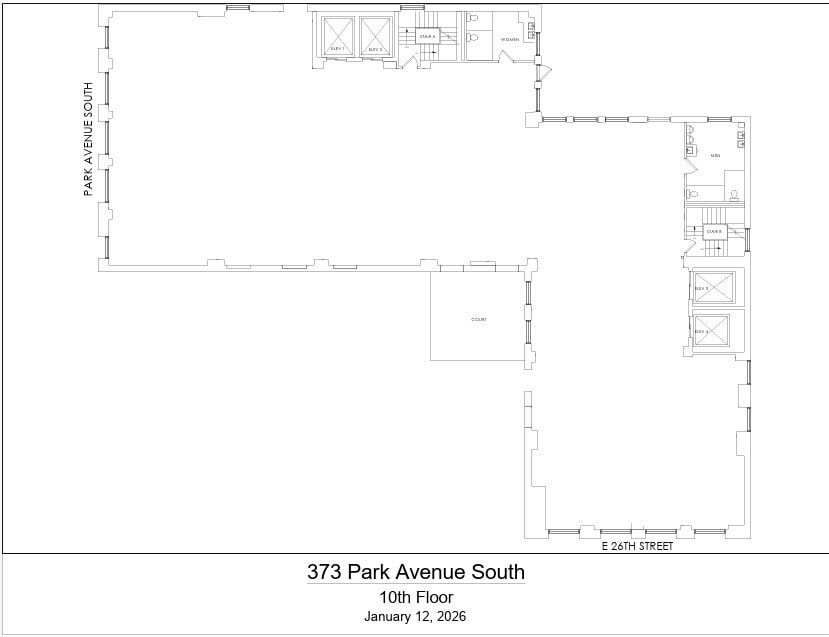 373 Park Ave S, New York, NY à louer Plan d’étage- Image 1 de 1