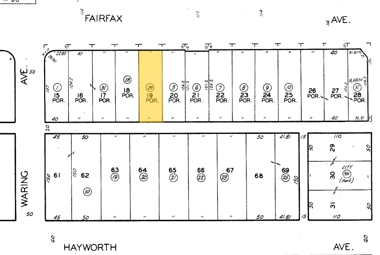 739-741 N Fairfax Ave, Los Angeles, CA for lease - Plat Map - Image 2 of 5