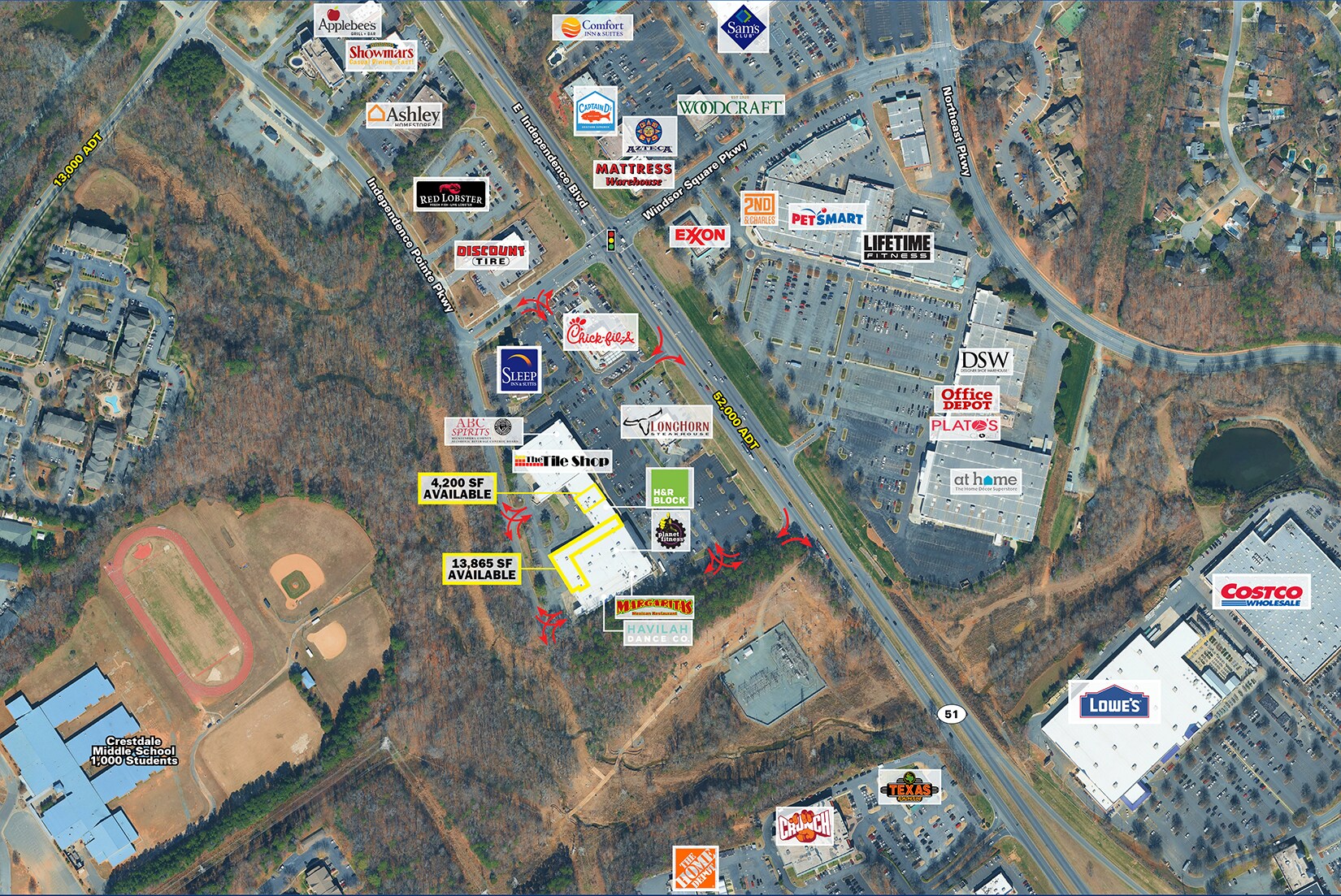 10046 E Independence Blvd, Matthews, NC à louer Photo principale- Image 1 de 6