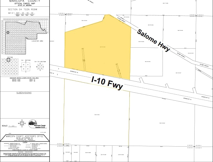 527th & I-10 Fwy, Buckeye, AZ for sale - Plat Map - Image 2 of 2