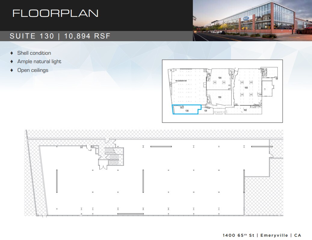 1400 65th St, Emeryville, CA à louer Plan d’étage- Image 1 de 1