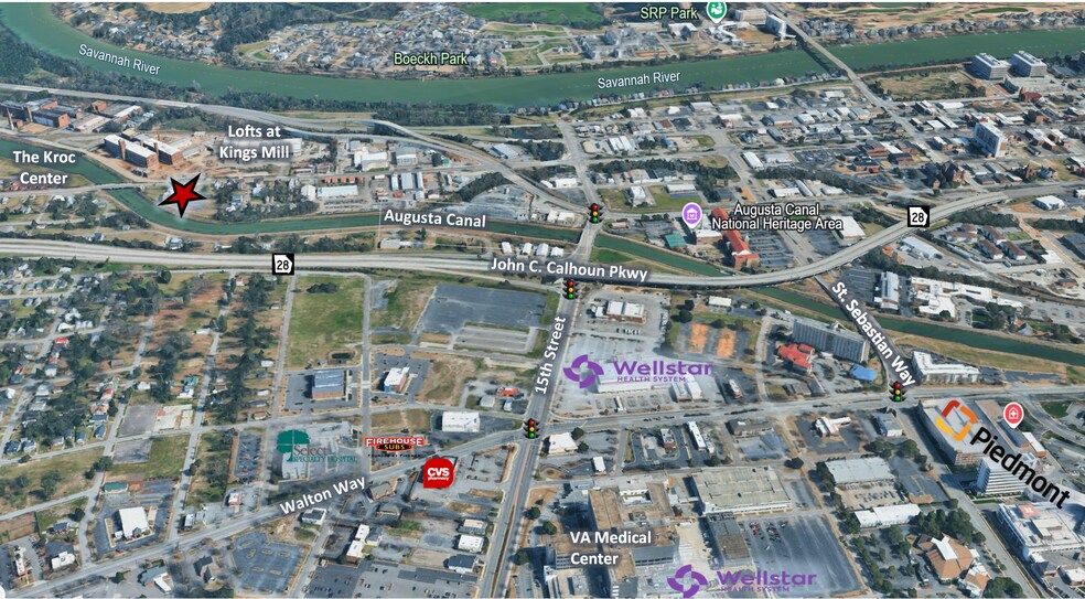 1688 Broad St, Augusta, GA à vendre - Aérien - Image 3 de 5