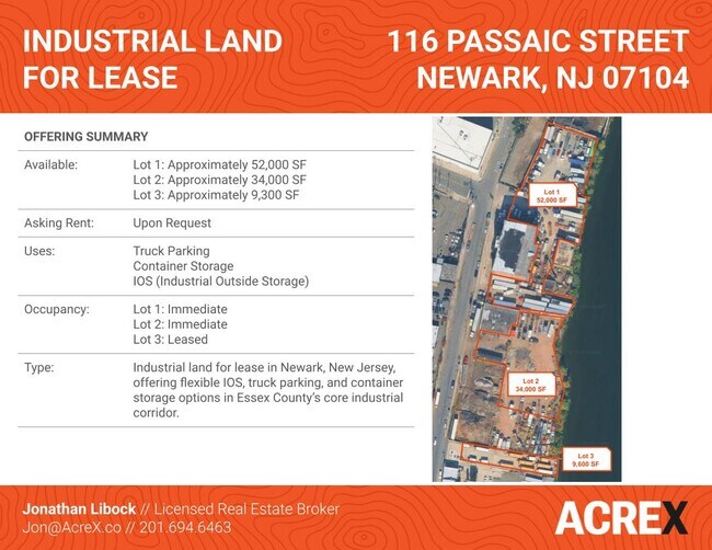 More details for 116 Passaic St, Newark, NJ - Land for Lease