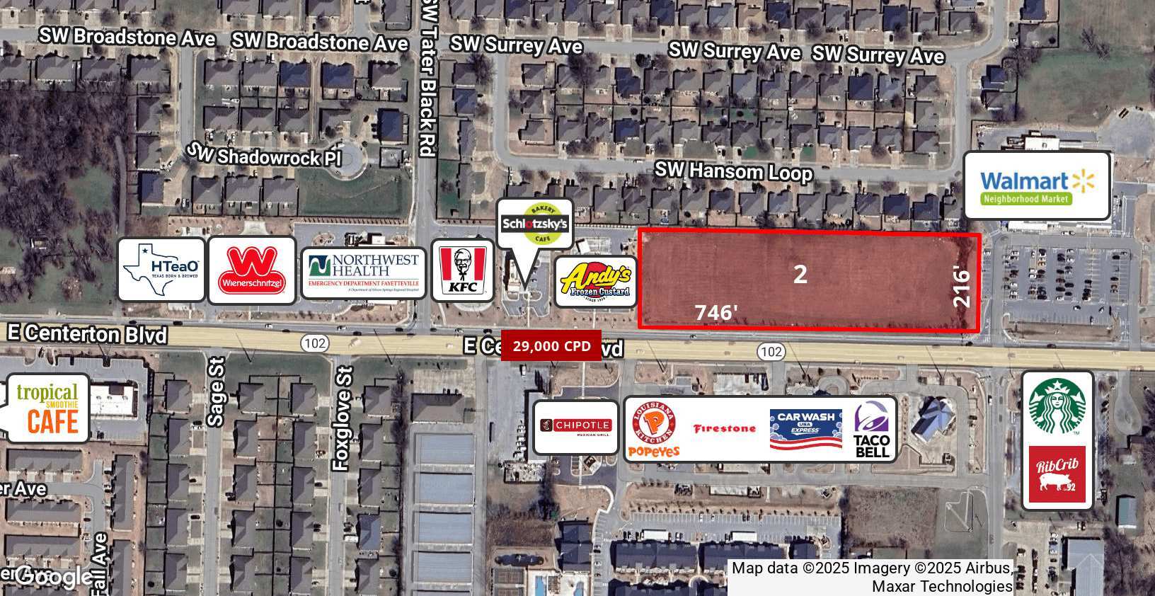 3.70 Acres Lot 2 Hwy 102 Bentonville, Bentonville, AR à vendre Photo du bâtiment- Image 1 de 3