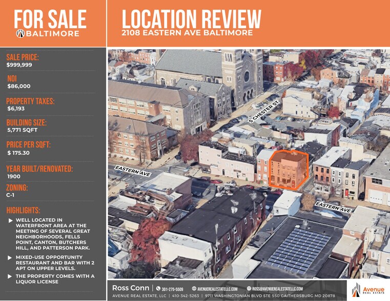 2106-2108 Eastern Ave, Baltimore, MD for sale - Building Photo - Image 2 of 8